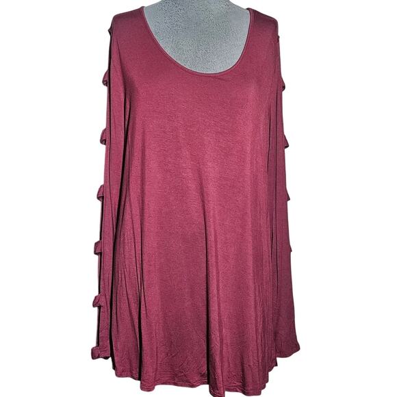 Long Cutout Sleeve Tee Size XL - Picture 1 of 4